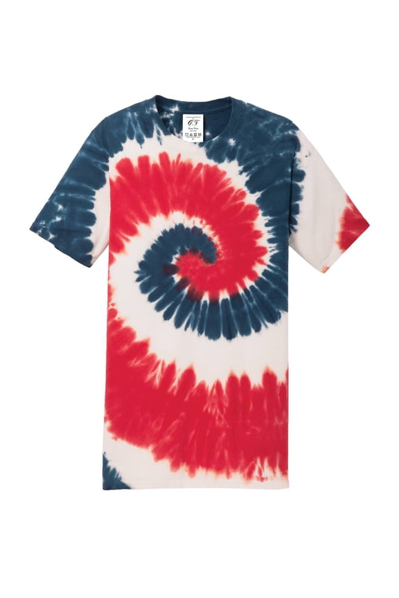 Mens Tie-Dye Short-Sleeve T-Shirt - US Rainbow - 4X-Large