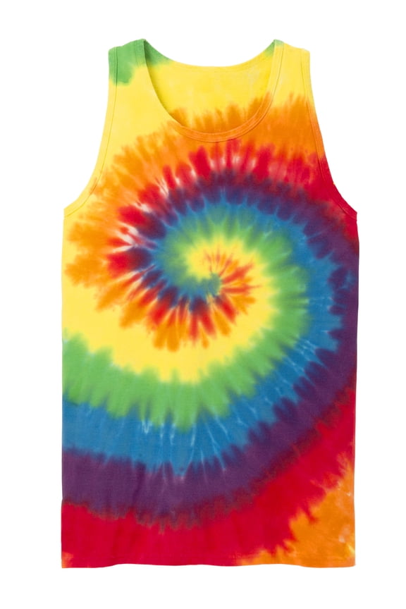 Mens Tie-Dye Tank Top - Rainbow - Large