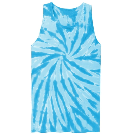 Gravity Threads Mens Tie-Dye Tank Top - Turquoise - Medium