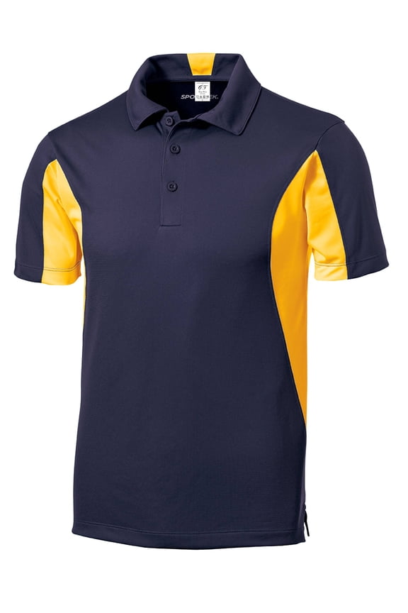 Micropique Sport Athletic Polo - True Navy/Gold - Small