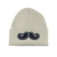 thumbnail image 1 of Gravity Threads Mustache Patch Cuffed Beanie - White, 1 of 3