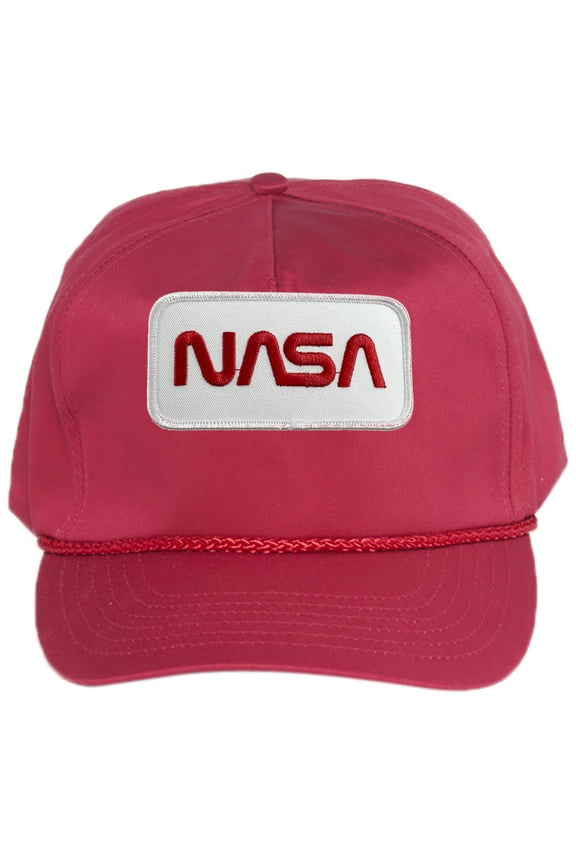 NASA Cotton Twill Cap - Red Logo - Maroon