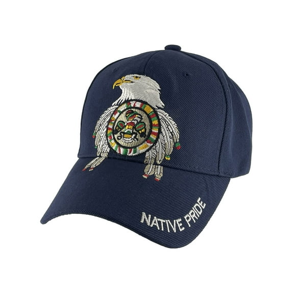 Gravity Threads Native Pride Adjustable Baseball Hat - Eagle Emblem - Navy