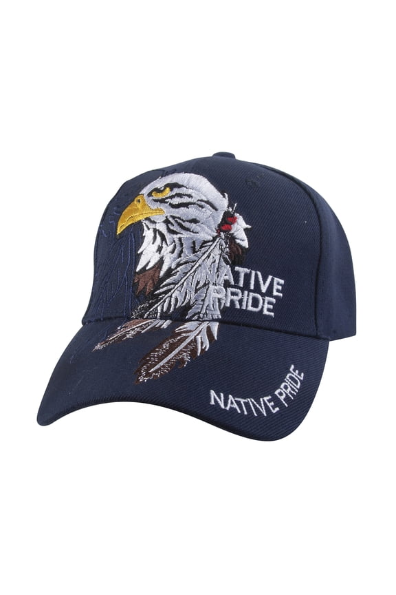 Native Pride Adjustable Baseball Hat - Eagle - Navy