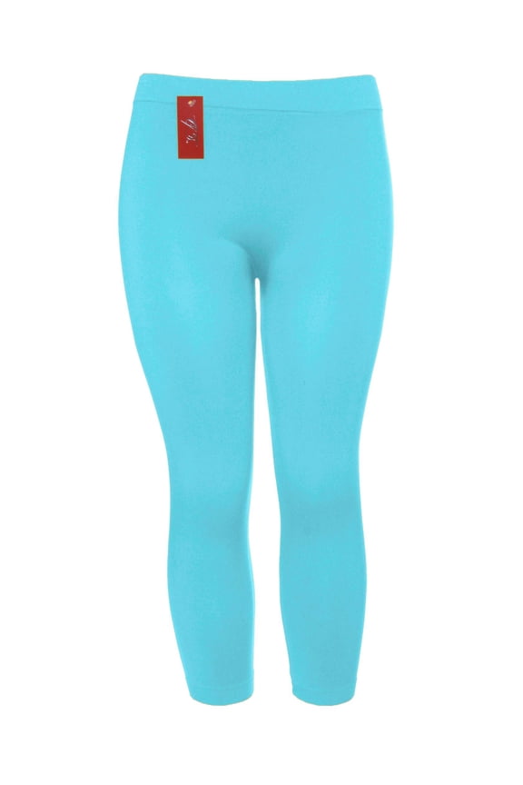 Nylon Spandex Womens Capri Leggings, Aqua