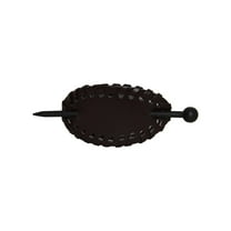 Gravity Threads Oval Hair Pin with Edge Weaving - Dark Brown