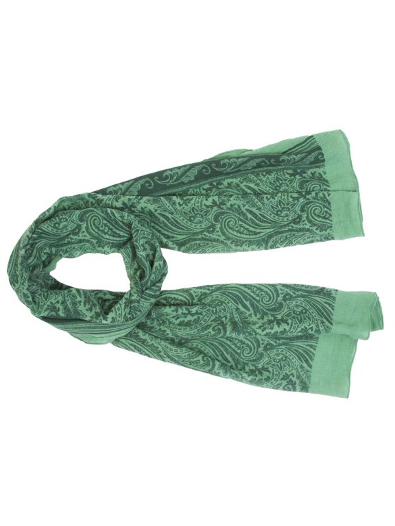 Paisley Elephant Vintage Solid Viscose Scarf, Vintage Jade
