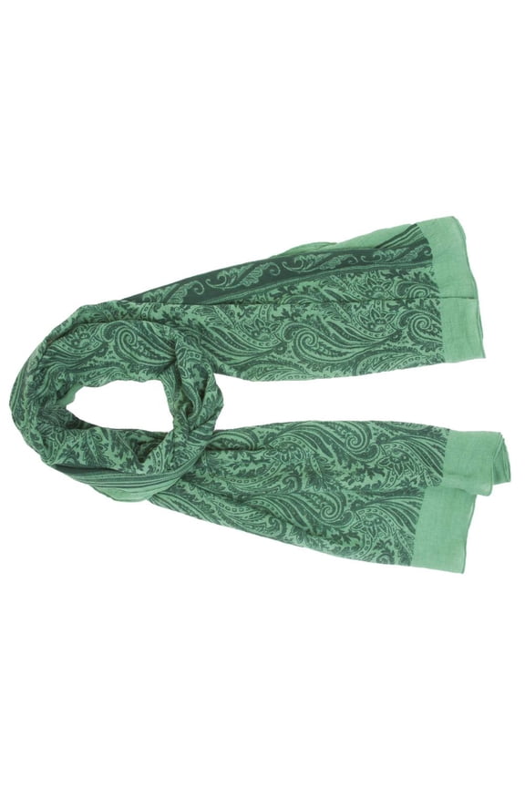 Paisley Elephant Vintage Solid Viscose Scarf, Vintage Jade