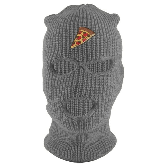Gravity Threads Pizza Slice Patch 3-Hole Ski Mask - Heather Grey