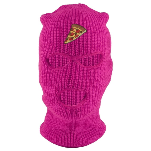Gravity Threads Pizza Slice Patch 3-Hole Ski Mask - Hot Pink