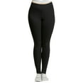 thumbnail image 1 of Gravity Threads Plus Size Leggings For Women - Stretch Fit Cotton Full Length Yoga Pants, Black X-Large, 1 of 2