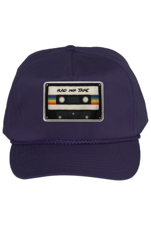 Rad Mix Tape Patch Cotton Twill Cap - Purple