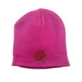 thumbnail image 1 of Gravity Threads Red Rose Embroidery Short Beanie - Hot Pink, 1 of 3