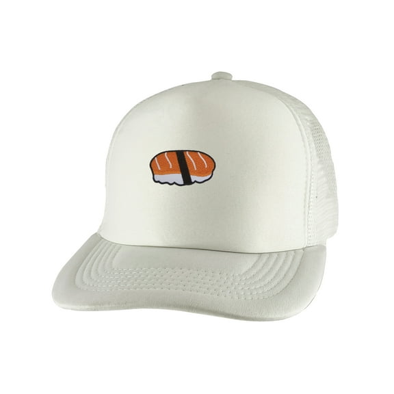 Gravity Threads Salmon Nigiri Sushi Adjustable Trucker Hat - White