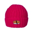 thumbnail image 1 of Gravity Threads Salmon Nigiri Sushi Knitted Cuffed Beanie - Hot Pink, 1 of 1