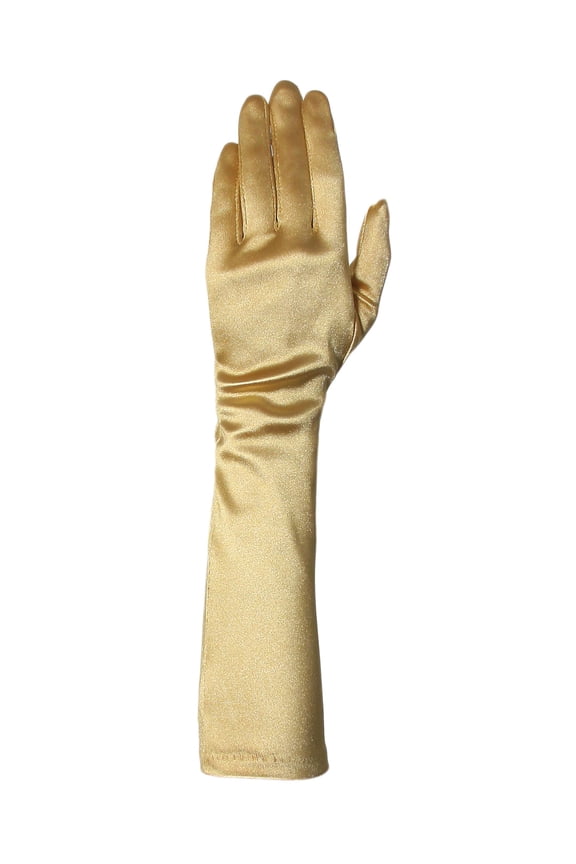 Satin Opera Gloves Above the Elbow 14.7 inches Gold
