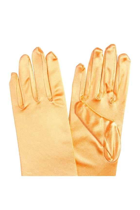 Satin Opera Gloves Above the Elbow 14.7 inches Orange