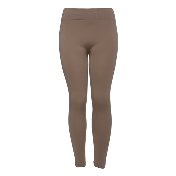 Gravity Threads Seamless Fleece Leggings, Beige