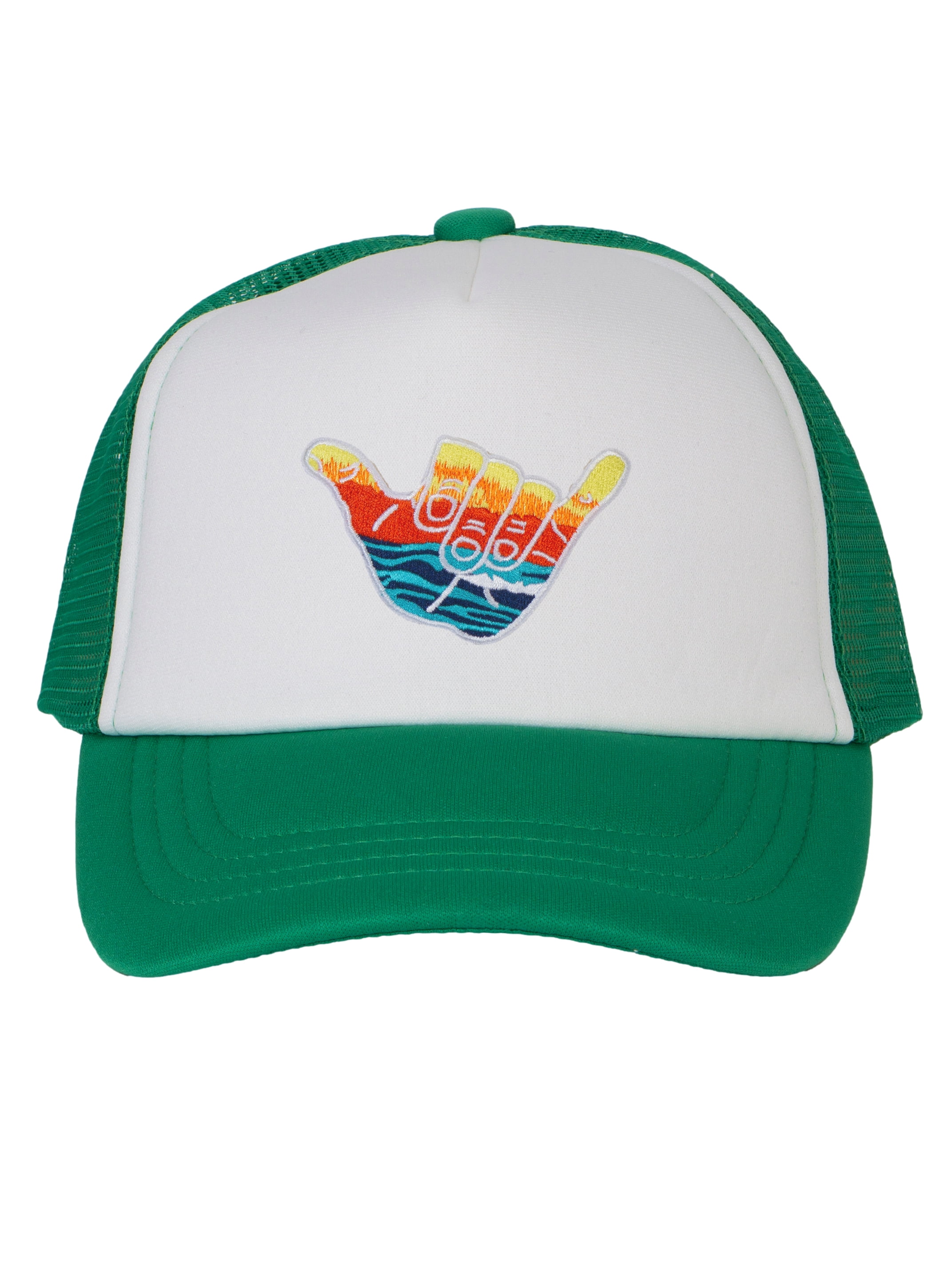 Gravity Threads Shaka Youth Adjustable Trucker Hat - Green/White ...