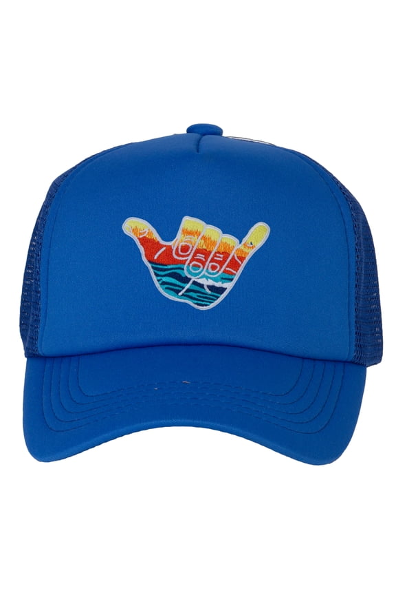 Shaka Youth Adjustable Trucker Hat - Royal