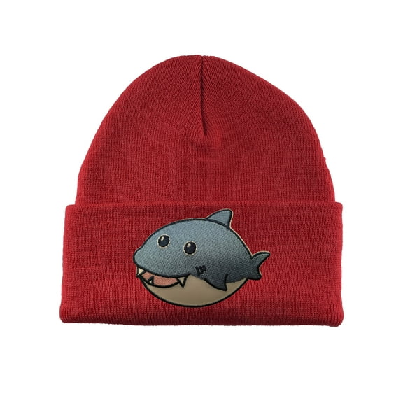 Gravity Threads Shark Patch Cuffed Beanie - Red