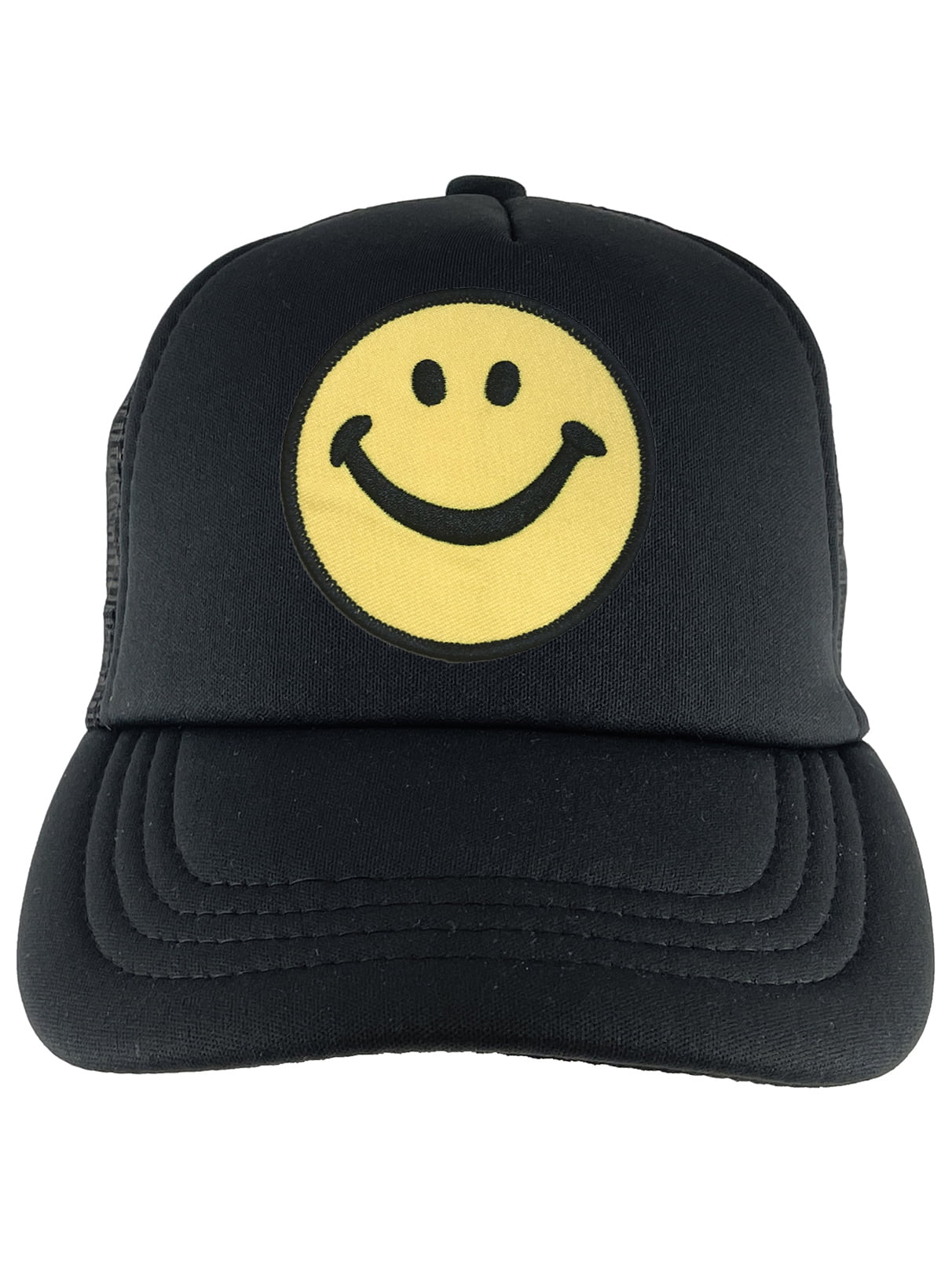 Gravity Threads Smile Adjustable Trucker Hat - Black - Walmart.com