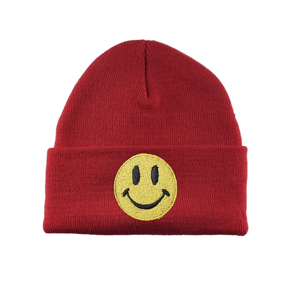 Gravity Threads Smile Face Beanie - Classic - Red