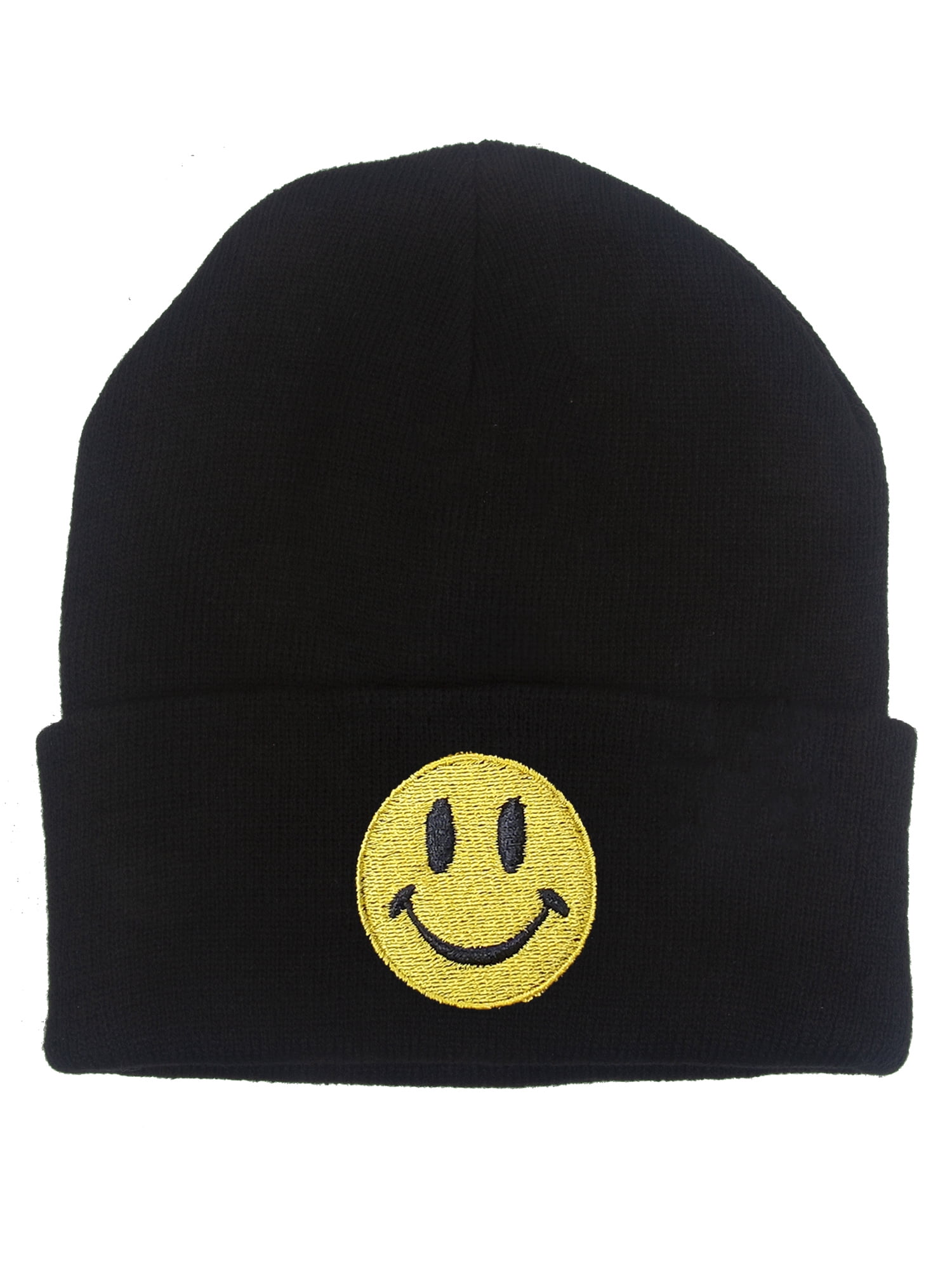 Smile - - Gravity Threads Classic Face White Beanie
