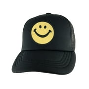 Gravity Threads Smile Youth Adjustable Trucker Hat - Black