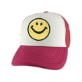 thumbnail image 1 of Gravity Threads Smile Youth Adjustable Trucker Hat - Pink/White, 1 of 4