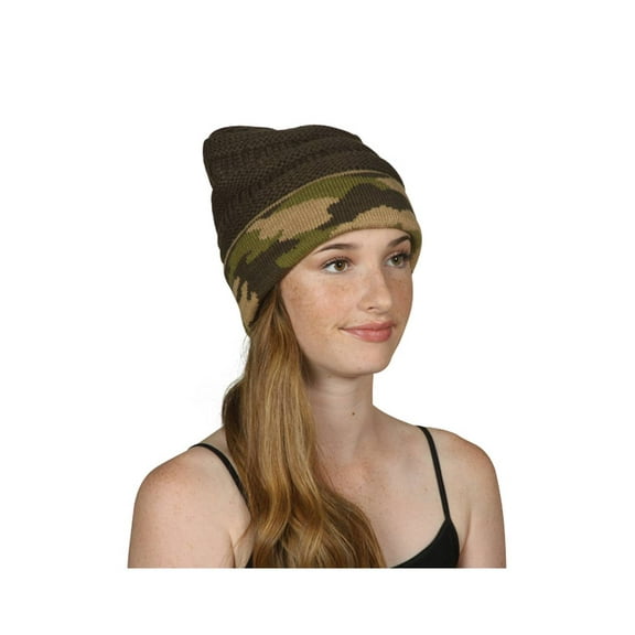 Gravity Threads Soft Camouflage Cuff Beanie, New Olive