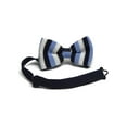 thumbnail image 1 of Gravity Threads Sophisticated Fashion Knit Bow Ties, Blue Stripe Shade, 1 of 1