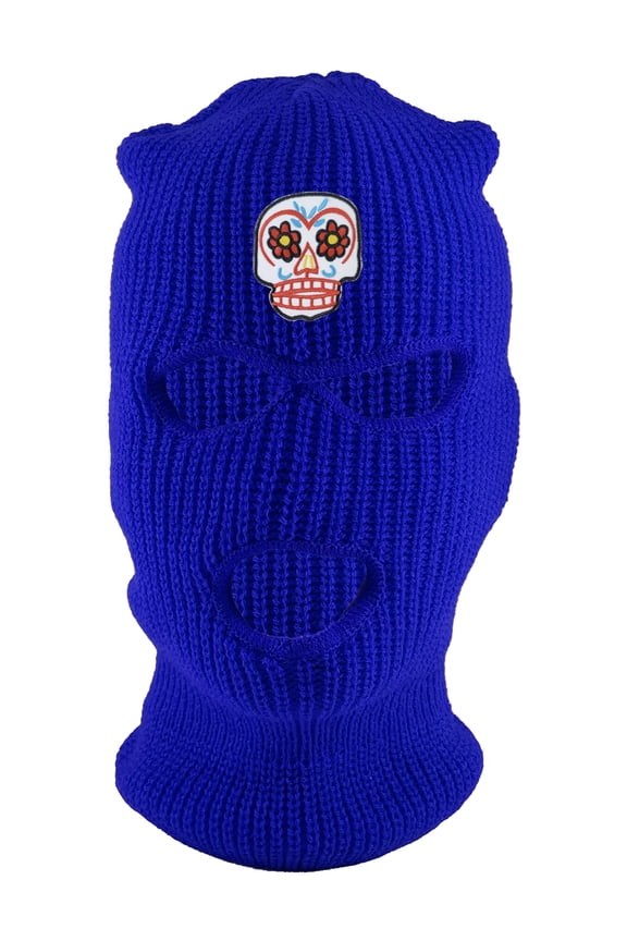 Sugar Skull 3-Hole Ski Mask - Royal
