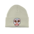 thumbnail image 1 of Gravity Threads Sugar Skull Patch Cuffed Beanie - White, 1 of 3