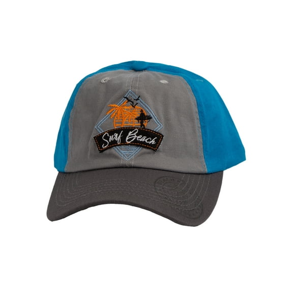 Gravity Threads Surf Beach Low Profile Adjustable Hat, Turqouise Charcoal