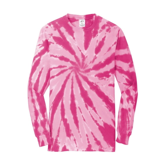 Gravity Threads Tie-Dye Long-Sleeve Shirt - Pink - Large
