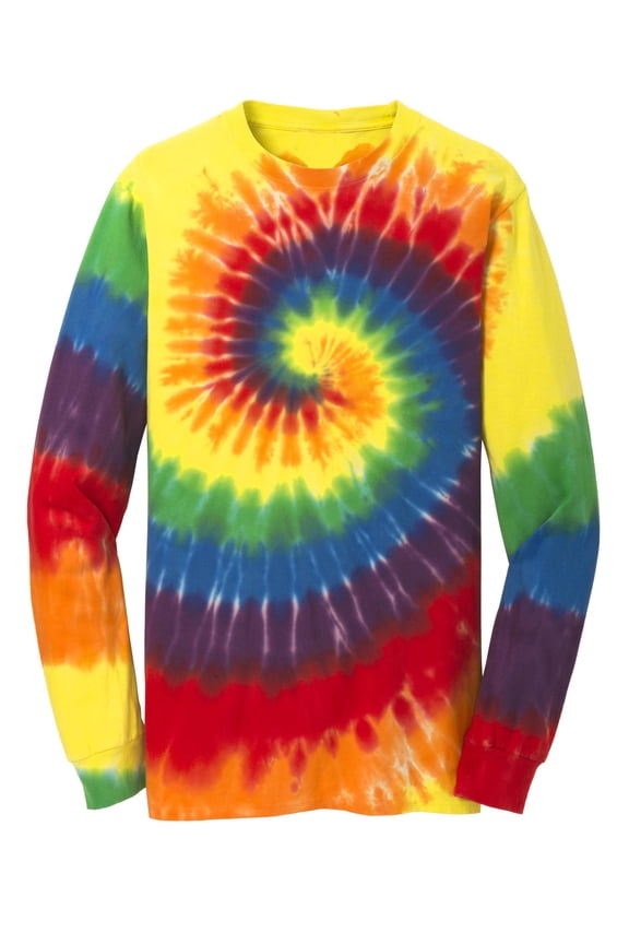 Tie-Dye Long-Sleeve Shirt - Rainbow - Medium