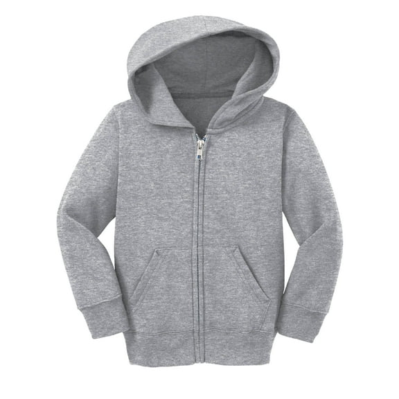 Gravity Threads Toddler Fleece Zip-Up Hoodie Sweater - Athletic Heather - 2T