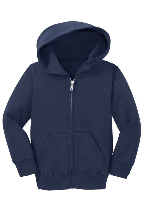 Toddler Fleece Zip-Up Hoodie Sweater - Navy - 3T