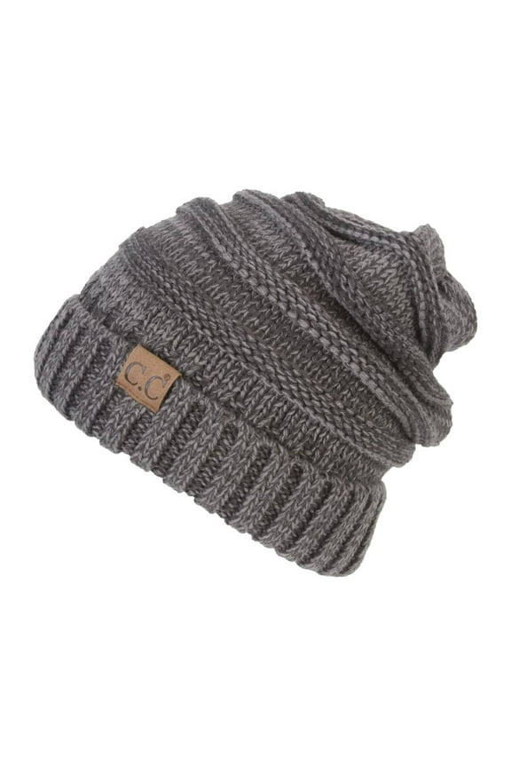 Trendy Oversized Chunky Soft Beanie, Grey