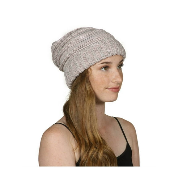 Gravity Threads Trendy Oversized Chunky Soft Beanie, Rose