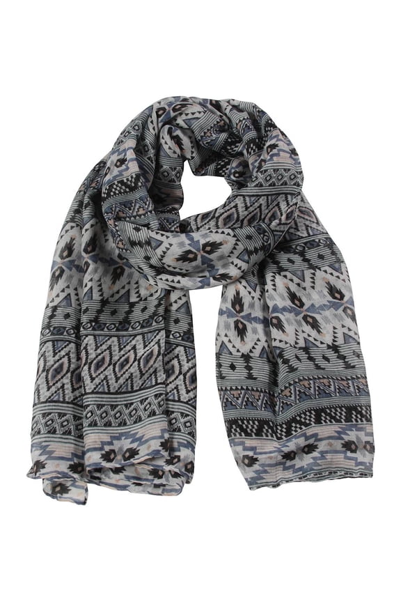 Tribal Blue Scarf