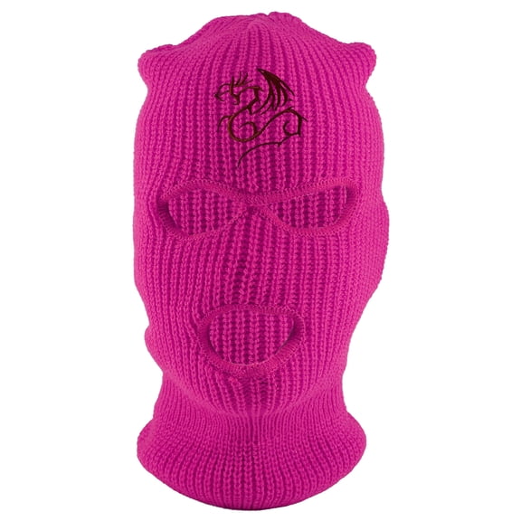 Gravity Threads Tribal Dragon 3-Hole Ski Mask - Hot Pink
