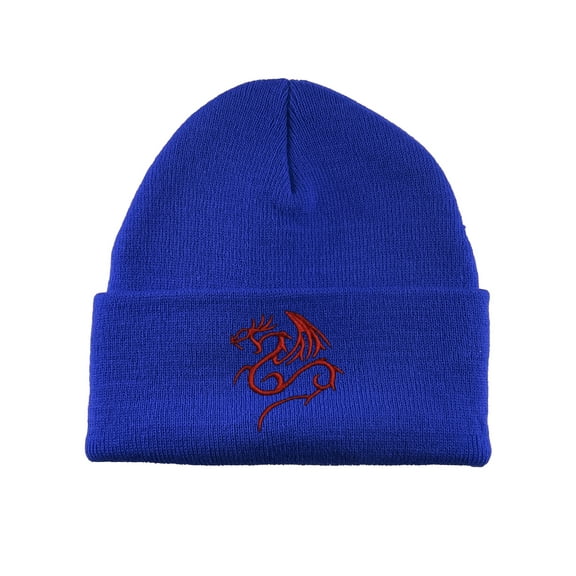 Gravity Threads Tribal Dragon Cuffed Beanie - Royal