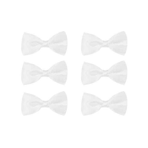 Gravity Threads Tuxedo Solid Color Bow Tie - 6 Pack - White
