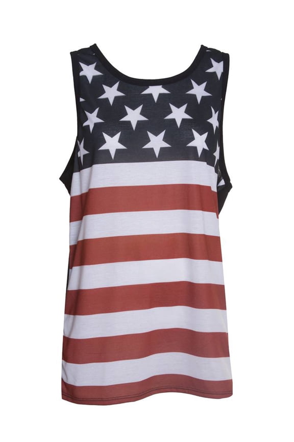 USA Flag Patriotic  Mens Tank Top - Medium