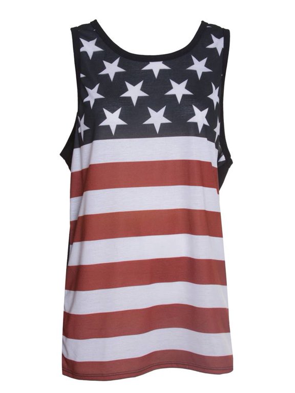 USA Flag Patriotic Mens Tank Top - Medium