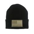 thumbnail image 1 of Gravity Threads USA Khaki Flag Patch Cuffed Beanie - Black, 1 of 3