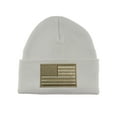 thumbnail image 1 of Gravity Threads USA Khaki Flag Patch Cuffed Beanie - White, 1 of 3