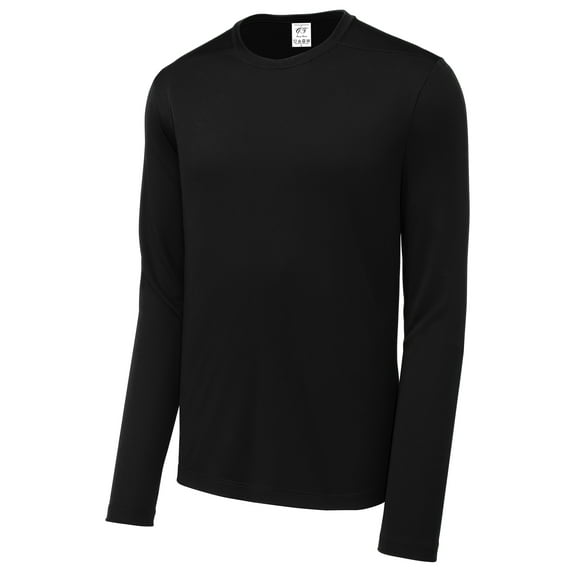Gravity Threads UV Protection Poly Pro Men's Long Sleeve Tee, Black L